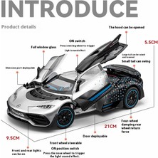 Yuxianxiangbao 1:24 Mercedes Benz Amg One Yarış Alaşım Pres Döküm Model Araç Ses ve Işık Bilgisayar Sunucusu Dıy Süsler Moda Arkadaş Erkek Için Hediye (Yurt Dışından)
