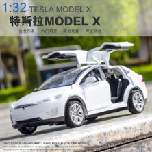 Yuxianxiangbao 1:32 Tesla Model x Alaşım Araba Modeli Döküm Metal Oyuncak Araçlar Araba Modeli Simülasyon Ses ve Işık Koleksiyonu Hediye A311 (Yurt Dışından)
