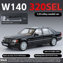 Yuxianxiangbao 1:24 Mercedes Benz W140 320SEL Klasik Limuzin Alaşım Döküm Model Araba Toplama Hobiler Masaüstü Dekorasyon Arkadaş Için Hediyeler (Yurt Dışından)