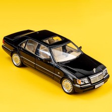 Yuxianxiangbao 1:24 Mercedes Benz W140 320SEL Klasik Limuzin Alaşım Döküm Model Araba Toplama Hobiler Masaüstü Dekorasyon Arkadaş Için Hediyeler (Yurt Dışından)