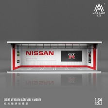 Yuxianxiangbao Timemicro + Morart 1:64 Ölçekli Diorama Araba Garaj Modeli Montaj LED Aydınlatma Otopark Zemin Ekran Sahne Modeli (Yurt Dışından)