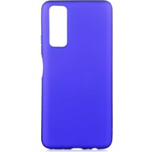 Huawei P Smart 2021 Kılıf Znth Premier Silikon Kapak-Saks Mavi