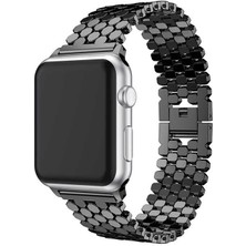 Watch Ultra 49MM Kordon Uyumlu Krd-30 Metal Strap Kayış Znth - Siyah