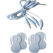 4 Adet Tens Pedi ve 4 Uçlu Tens Kablosu - Sağlık ve Konfor Için Set