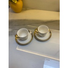Lena 2'li Kahve Fincan Takımı - Renkli - 90 ml