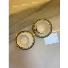 Lena 2'li Kahve Fincan Takımı - Renkli - 90 ml