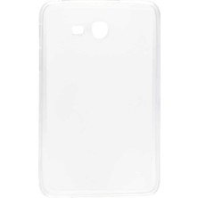 Galaxy Tab 3 Lite 7.0 T110 Kılıf  Uyumlu Znth Tablet Süper Silikon Kapak-Beyaz