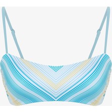 Çizgili Renkli Nell Bandeau Bikini Üstü