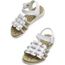 Ispartalılar 8454 Rahat Taban Kız Çocuk Sandalet Terlik Çocuk Taşlı Sandalet