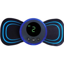 8 Modlu Mini Şarjlı Kelebek Masaj Bandı, LCD Ekran, Boyun, Omuz, Sırt, Kol ve Kaslar Için