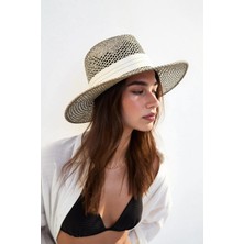 Kadın Doğal Yosun Hasır Panama Şapka