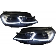 Vw Golf 7  2013-2016  Uyumlu 7.5 Dizayn Animasyonlu Krom J Far