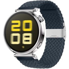Sneezy Huawei Watch Gt5 41MM Ile Uyumlu Metal Klips Solo Fiberlink Kumaş Örgü Kordon