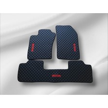 Fiat Egea Sedan Uyumlu 2015-2024 Siyah Baklava Desen Deri Kapitone Oto Paspas Takımı