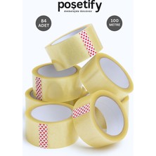 45MM x 100 Metre Koli Bandı | 84 Adet | Güçlü Yapışkanlı Şeffaf Paketleme Bandı