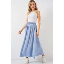 Mall Of Gkc Uzun Ayrobin Etek 8050 - Mavi