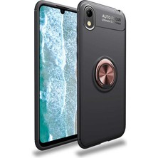 Huawei Y5 2019 Kılıf Znth Ravel Silikon Kapak-Siyah-Rose Gold