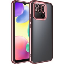 Xiaomi Redmi 10C Kılıf Kamera Korumalı Logo Gösteren Znth Omega Kapak-Rose Gold