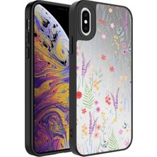 iPhone Xs 5.8 Uyumlu Aynalı Desenli Kamera Korumalı Parlak Znth Mirror Kapak-Dallar