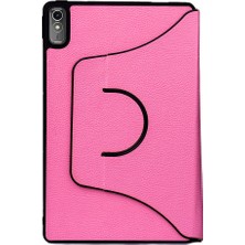 Lenovo Tab P11 11.5" (2.nesil) Uyumlu Znth Fest Dönebilen Standlı Kılıf-Pudra