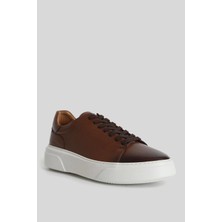Lufian Tommy Erkek Deri Sneaker Ayakkabı Kahve