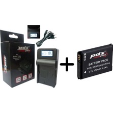 PDX Plus,Samsung ile uyumlu BP70A Fotoğraf Makinesi  Batarya Ve Şarj Cihazı.