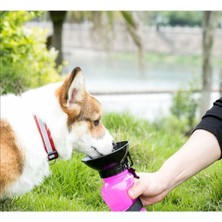 500ML Seyahat Köpek Suyu Şişesi, Mavi, Hafif ve Pratik Tasarım