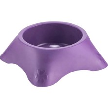 1400 ml Mor Plastik Köpek Mama Kabı, Şık ve Dayanıklı Büyük Boy Tasarım