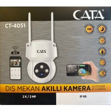 CATA Dış Mekan Akıllı Kamera CT-4051 Yüksek Çözünürlüklü Beyaz Renkli Suya Dayanıklı Özellikler