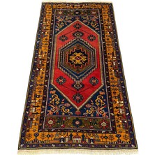 El Dokuma Sıfır Yahyalı Halısı 108X195 Kök Boya %100 Yün Halı