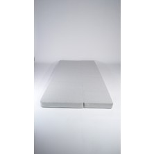 Katlanır Sünger Yatak 60*40*185*10 cm Uzunluk Gri Sünger Keten Kumaş