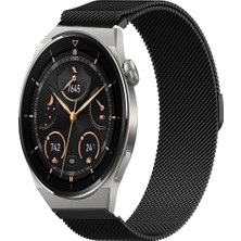 Tagomoon Huawei Watch Gt3 Pro 46MM Uyumlu Kordon Hasır Metal Örgü Mıknatıslı Kayış