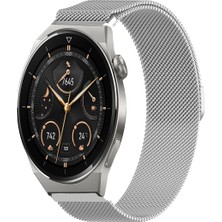 Tagomoon Huawei Watch Gt3 Pro 46MM Uyumlu Kordon Hasır Metal Örgü Mıknatıslı Kayış