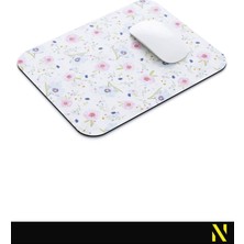 Nilizma Renkli Bahar Çiçekleri Desenli Ergonomik Mouse Pad - 23 cm x 19 cm - Kaydırmaz Taban Ev ve Ofis Kullanımı Fare Altlığı Mousepad