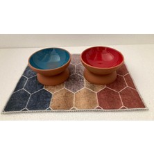 Renkli Kedi Mama Kabı Paspası, Şık ve Kullanışlı Tasarım