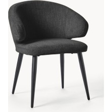 Celia Buklet Koltuk: Siyah, Mid-Century Tasarım, Yüksek Konfor
