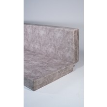 Katlanır Sünger Yatak 60*40*185*10 cm Uzunluk Gri Sünger Dallas Kumaş