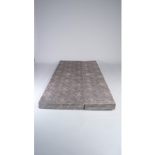 Katlanır Sünger Yatak 60*40*185*10 cm Uzunluk Gri Sünger Dallas Kumaş