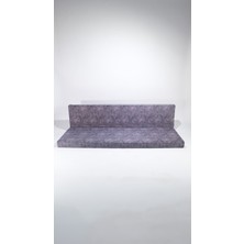 Katlanır Sünger Yatak 60*40*185*10 cm Uzunluk Gri Sünger Dallas Kumaş