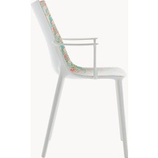 H.h.h. Kolçaklı Sandalye - Parlak Beyaz, Renkli Grafik Tasarım