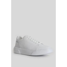 Lufian Tommy Erkek Deri Sneaker Ayakkabı Beyaz
