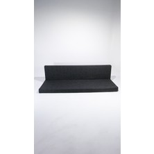 Katlanır Sünger Yatak 60*40*185*10 cm Uzunluk Gri Sünger Keten Kumaş