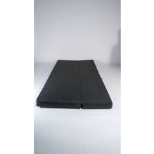 Katlanır Sünger Yatak 60*40*185*10 cm Uzunluk Gri Sünger Keten Kumaş