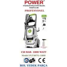 Povver PROFESYONEL İNDÜKSİYON MOTORLU Yüksek Basınçlı Yıkama Makinası (1800 W - 150 Bar) KÖPÜK ATMA APARATI HEDİYE