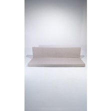 Katlanır Sünger Yatak 60*40*185*10 cm Uzunluk Gri Sünger Keten Kumaş