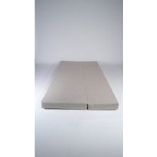 Katlanır Sünger Yatak 60*40*185*10 cm Uzunluk Gri Sünger Keten Kumaş