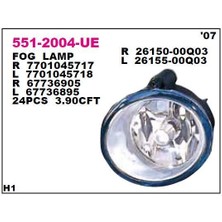 DEPO-551-2004R-UE - Sıs Lambası Sag Renault Scenıc 99-05 / Megane 99-02 / Vıvaro 02- / Twıngo 01-