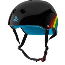 Triple Eight The Certified Sweatsaver  Black Rainbow Sparkle Kask S/m