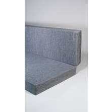 Katlanır Sünger Yatak 60*40*185*10 cm Uzunluk Gri Sünger Keten Kumaş