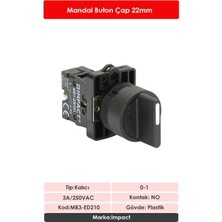 Impact 22mm Kalıcı Mandal Buton 0-1 NO MB3-ED210